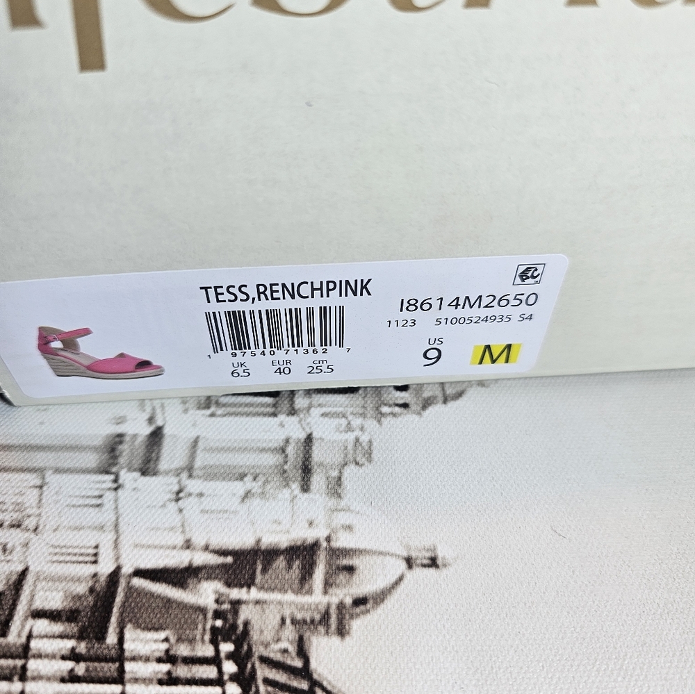 LifeStride Tess Espadrille wedge sandal color Pink women's size 9 with box - Picture 6 of 7